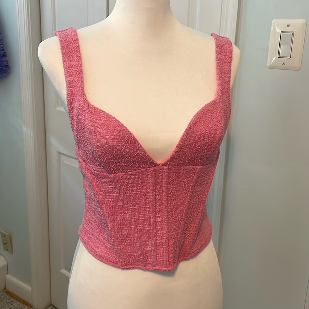 Pink Zara Corset Style Top